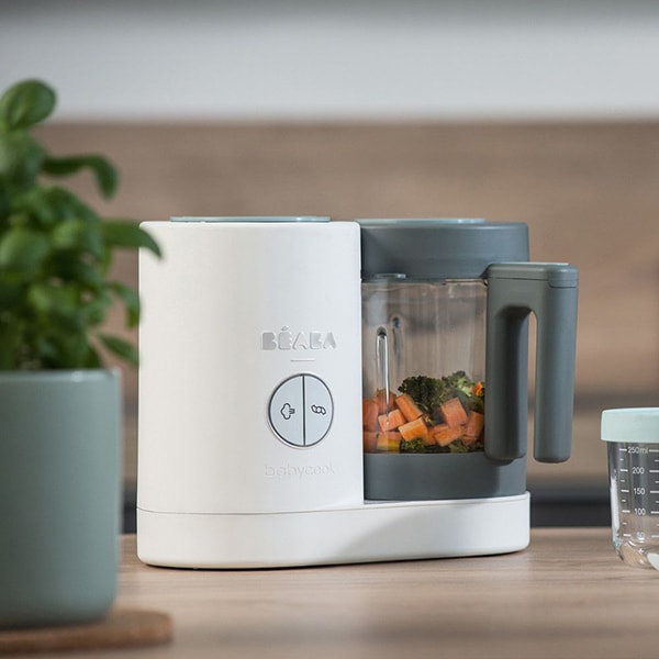 Robot de bucatarie BEABA Babycook Neo White Grey, 1250ml, alb-gri