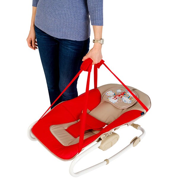 Balansoar JUJU Swingy Unicorn JU70R40, 0 - 12 luni, rosu-bej