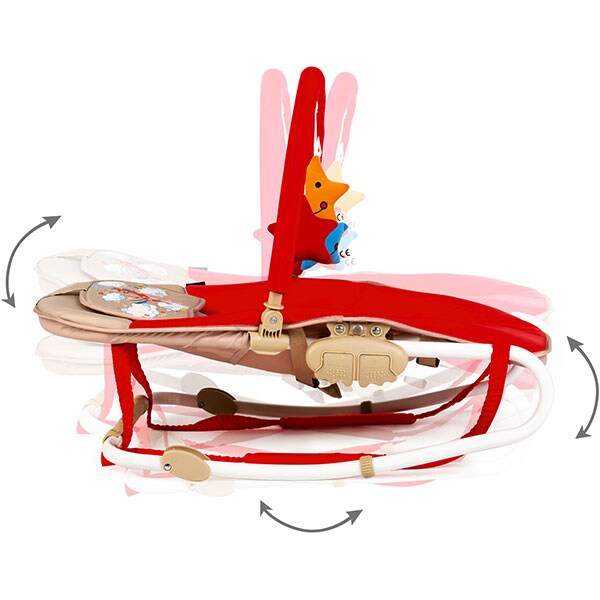 Balansoar JUJU Swingy Unicorn JU70R40, 0 - 12 luni, rosu-bej