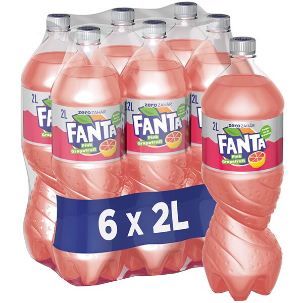 Bautura racoritoare carbogazoasa FANTA Pink Grapefruit bax 2L x 6 sticle