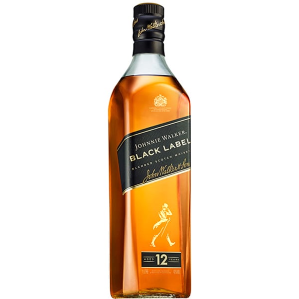 Whisky Johnnie Walker Black Label 12YO, 1L + Cutie