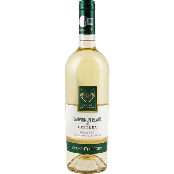 Vin alb demisec Crama Ceptura Cervus Cepturum Sauvignon Blanc, 0.75L