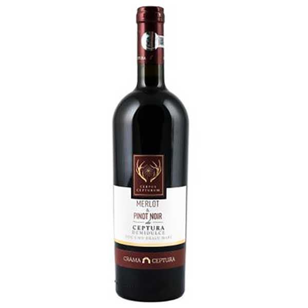 Vin rosu demidulce Crama Ceptura Cervus Cepturum Merlot & Pinot Noir, 0.75L