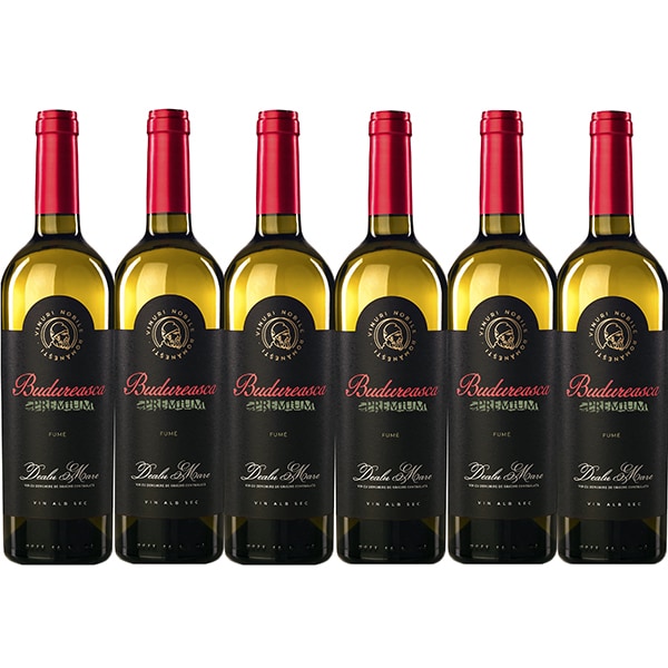 Vin alb demisec Budureasca Premium Fume 2019, 0.75L, bax 6 sticle