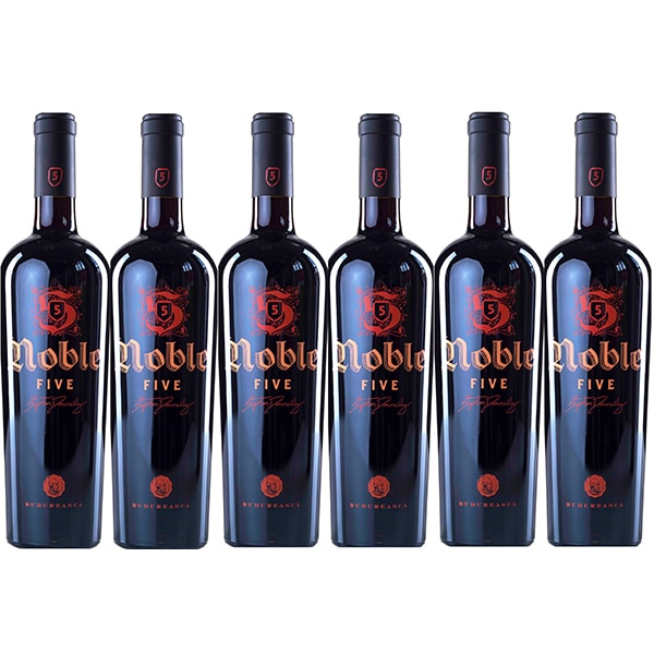 Vin rosu sec Budureasca Noble 5 2017, 0.75L, bax 6 sticle