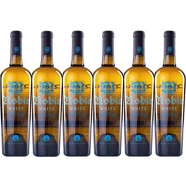 Vin alb sec Budureasca Noble White, 0.75L, Bax 6 sticle