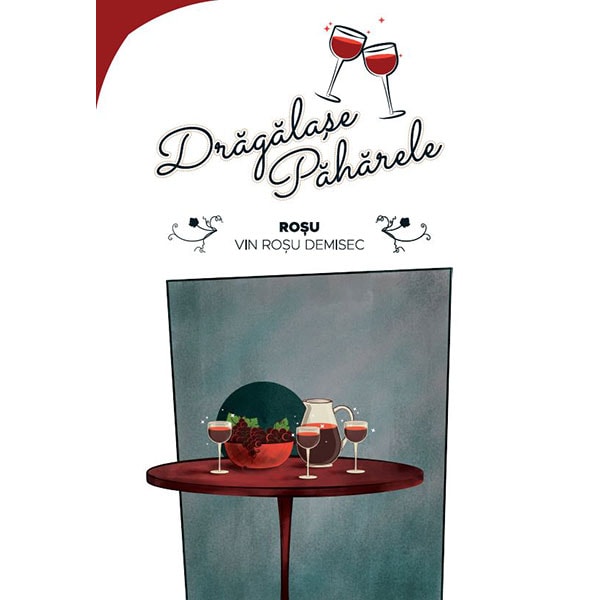 Vin rosu demisec Jidvei Dragalase Paharele, 10L, Bag in Box