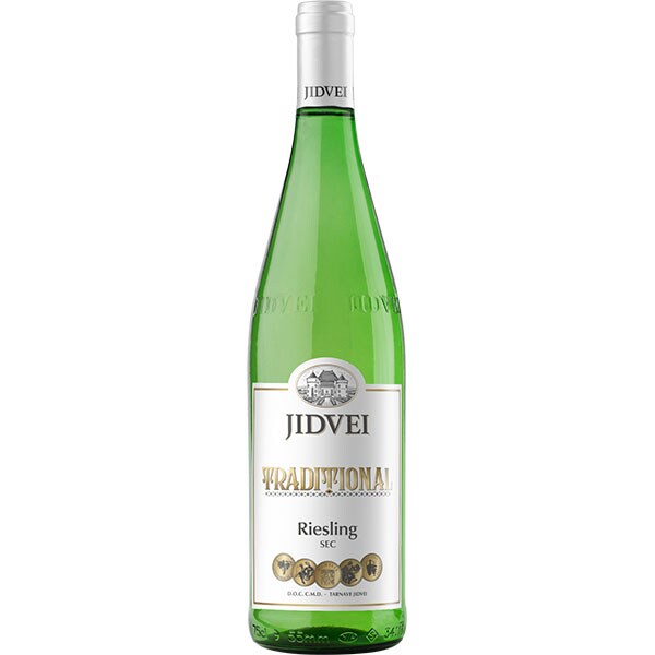 Vin alb sec Jidvei Traditional Riesling Doc, 0.75L, 6 sticle