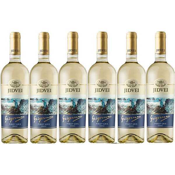 Vin alb demisec Jidvei Grigorescu Pinot Gris 2020, 0.75L, bax 6 sticle