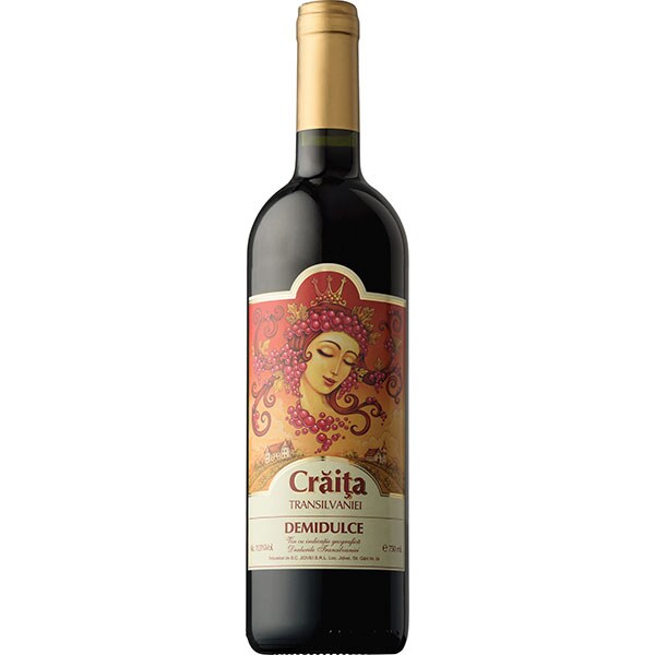 Vin rosu demidulce Jidvei Craita Transilvaniei, 0.75L, 6 sticle