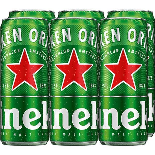 Bere blonda Heineken promo bax 0.33L x 6 cutii