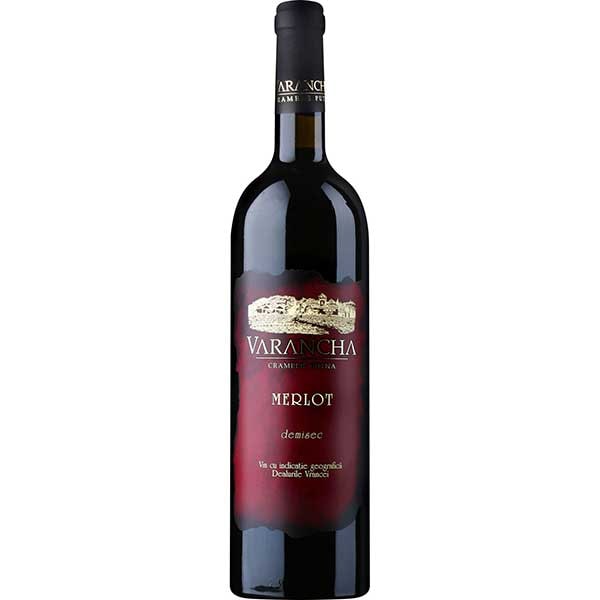 Vin rosu demisec Crama Girboiu Varancha Merlot, 0.75L