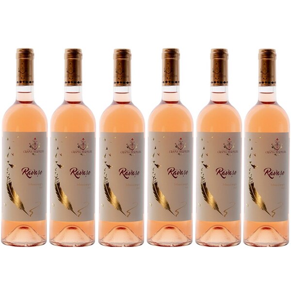 Vin rose demisec Crama Hermeziu Ravase Feteasca Neagra, 0.75L, bax 6 sticle