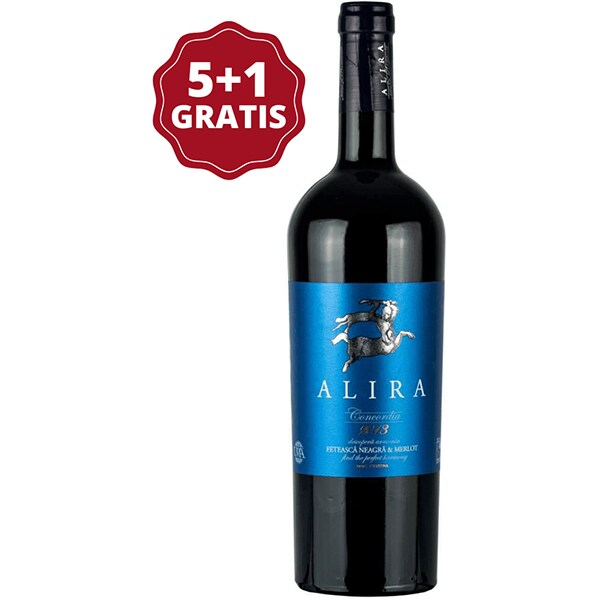 Vin rosu sec Crama Alira Concordia, 0.75L, 5+1 sticle
