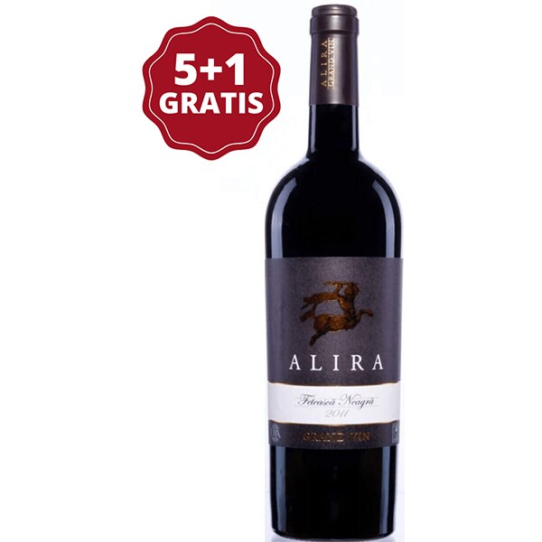 Vin rosu sec Crama Alira Grand Vin Feteasca Neagra, 0.75L, 5+1 sticle
