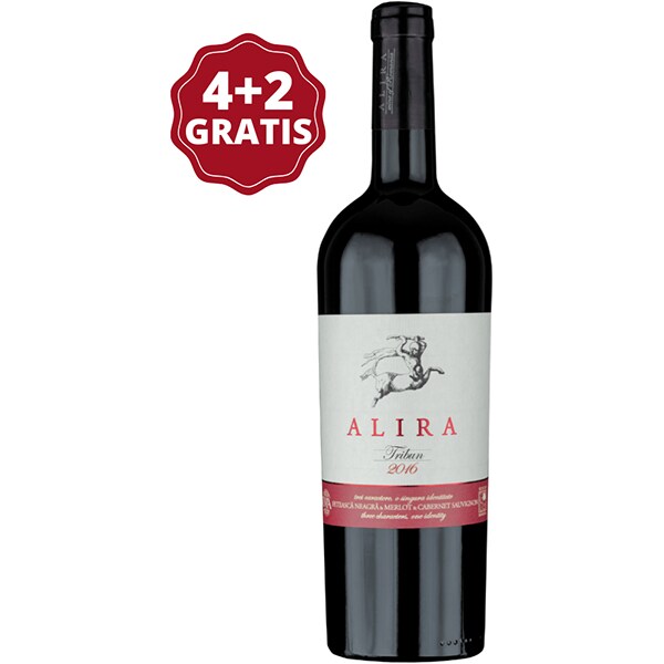 Vin rosu sec Crama Alira Tribun, 0.75L, 4+2 sticle