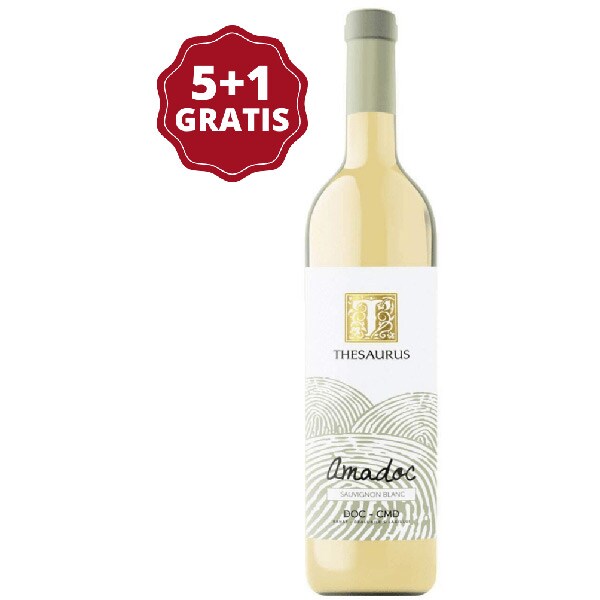 Vin alb sec Crama Thesaurus Amadoc Sauvignon Blanc, 0.75L, 5+1 stIcle