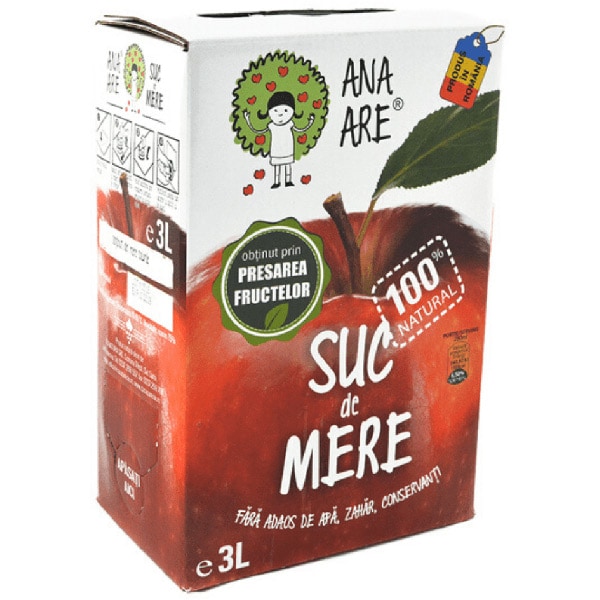 Suc natural ANA ARE, natural 100%, Mere, 3L