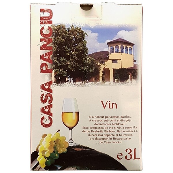 Vin alb demisec Domeniile Panciu Feteasca Regala, 10L, Bag in Box