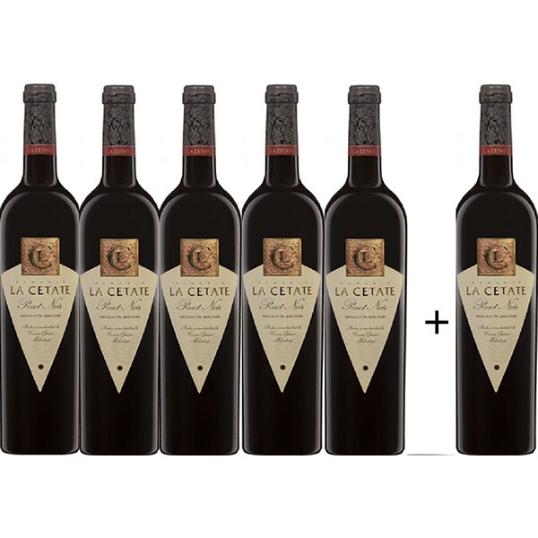 Vin rosu sec Crama Oprisor La Cetate Pinot Noir, 0.75L, 5+1 sticle