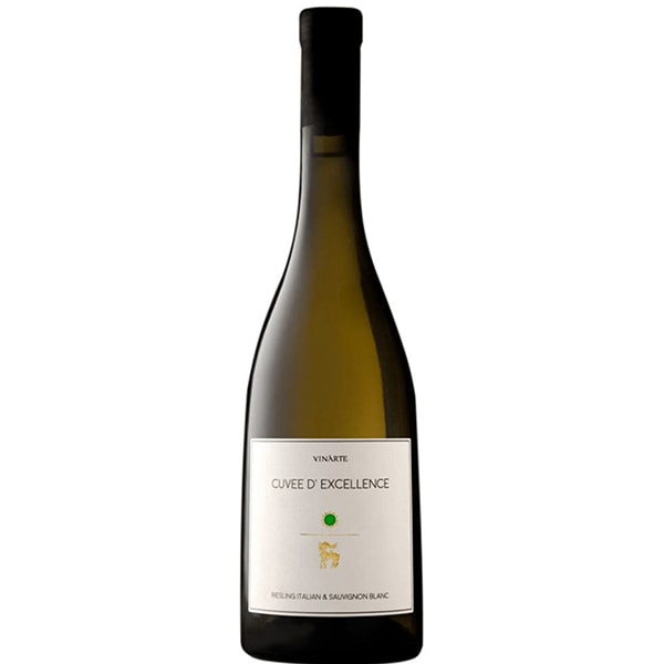 Vin alb sec Vinarte Cuvee D'Excellence Riesling Italian si Sauvignon Blanc, 0.75L