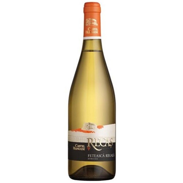Vin alb demisec Cramele Recas Castel Huniade Feteasca Regala, 0.75L