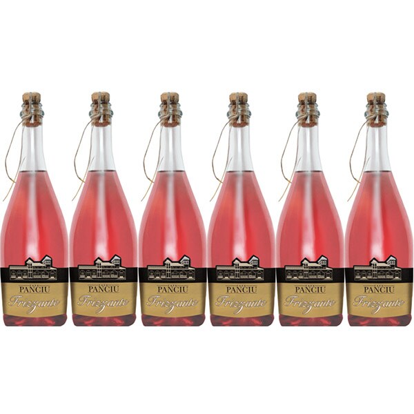 Vin spumant rose demisec DOMENIILE PANCIU Frizzante, 0.75L, 6 sticle