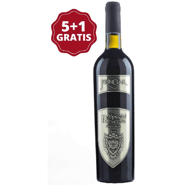 Vin rosu sec Domeniile Tohani Princiar Special Reserve Pinot Noir, 0.75L, 5+1 sticle
