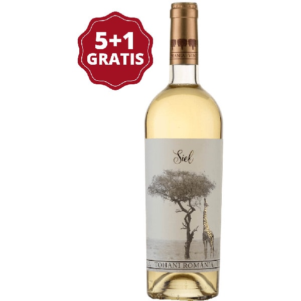 Vin alb sec Domeniile Tohani Siel Alb, 0.75L, 5+1 sticle