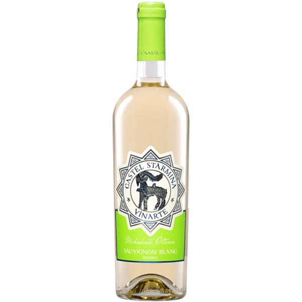 Vin alb demisec Vinarte Castel Starmina Sauvignon Blanc, 0.75L
