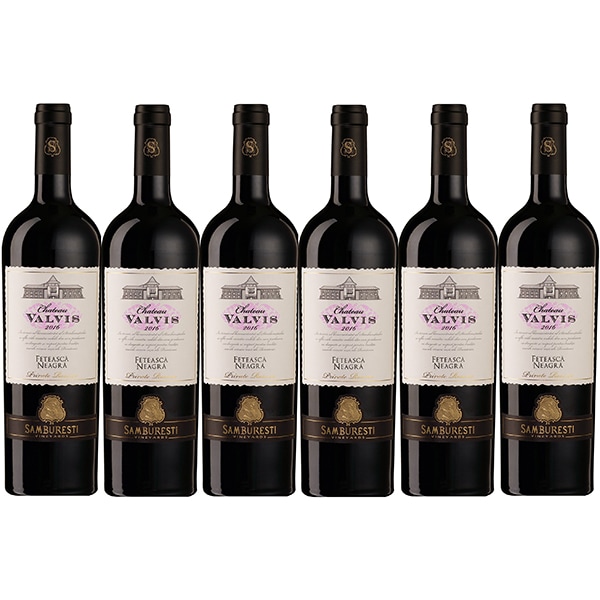 Vin rosu sec Domeniile Samburesti Chateau Feteasca Neagra 2017, 0.75L, bax 6 sticle