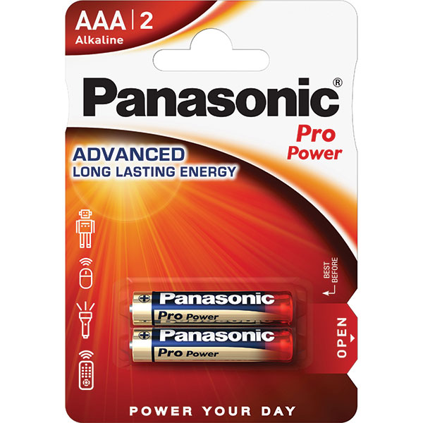 Baterii PANASONIC Pro Power Gold Alkaline LR03/AAA, 2 bucati