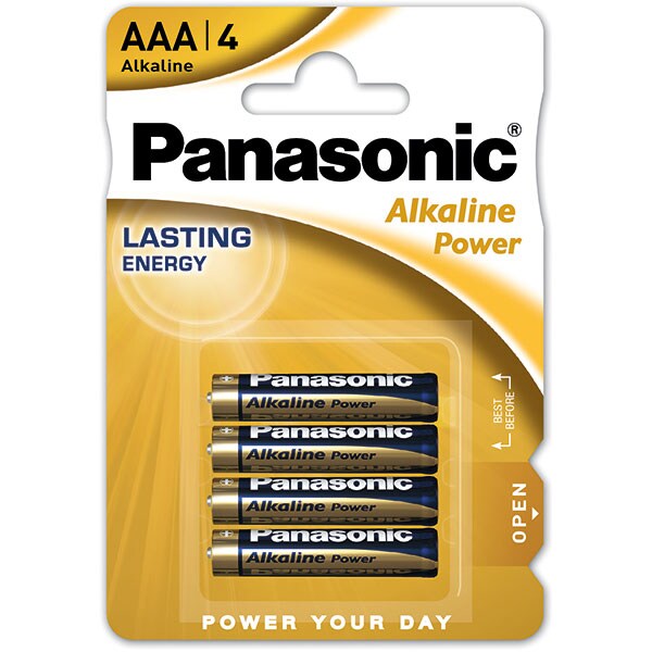 Baterii PANASONIC Alkaline Power Bronze LR03/AAA, 4 bucati