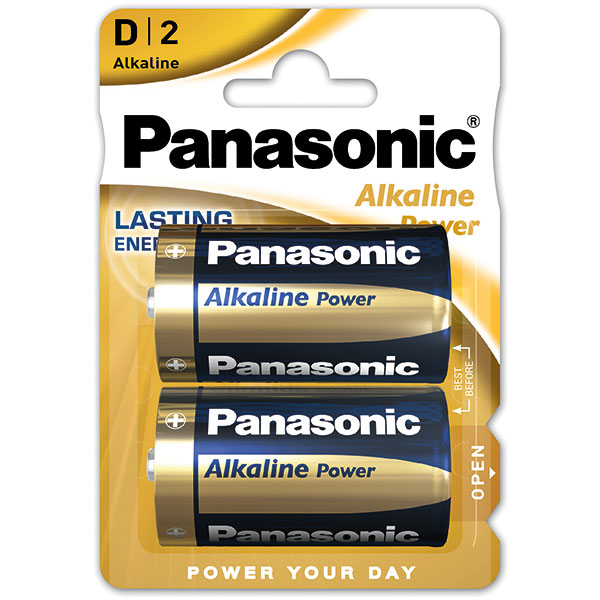 Baterii PANASONIC Alkaline Power Bronze LR20/D, 2 bucati