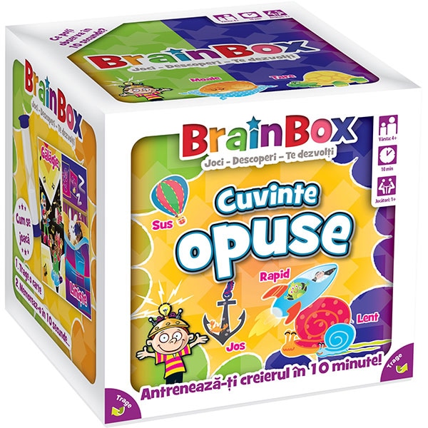Joc de societate BRAINBOX Cuvinte opuse BX0285, 4 ani+, 1-6 jucatori