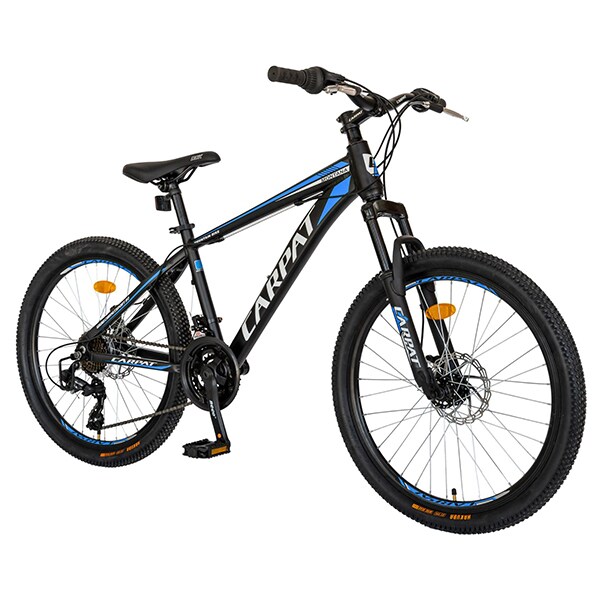 Bicicleta de munte CARPAT C2499A, 24", cadru aluminiu, negru-albastru