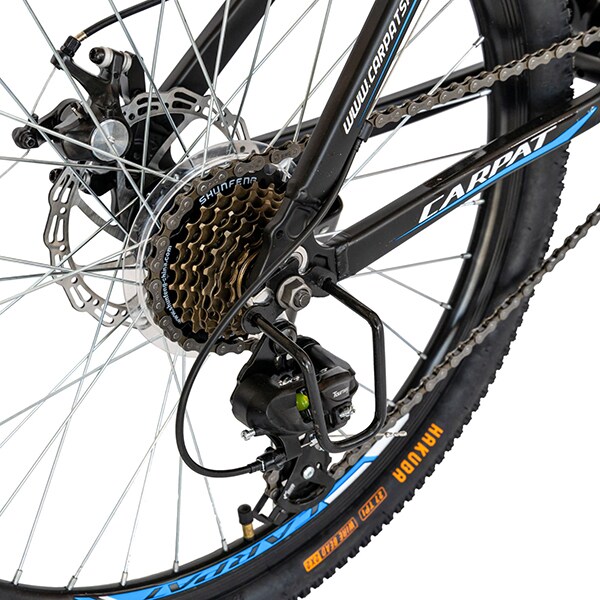 Bicicleta de munte CARPAT C2499A, 24", cadru aluminiu, negru-albastru