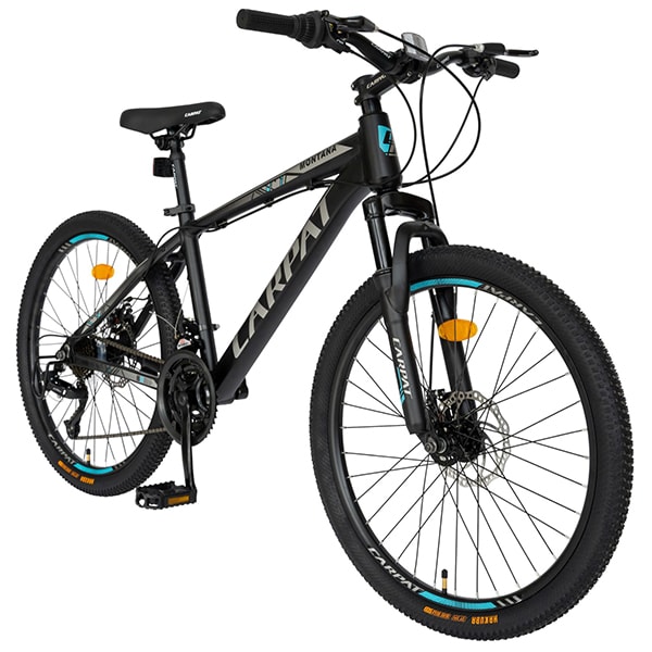 Bicicleta MTB CARPAT C2499A, 24", aluminiu, negru-gri