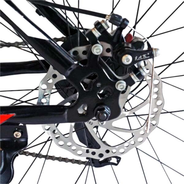 Bicicleta FAT BIKE CARPAT Hercules C2619B, 26", cadru otel, negru-rosu