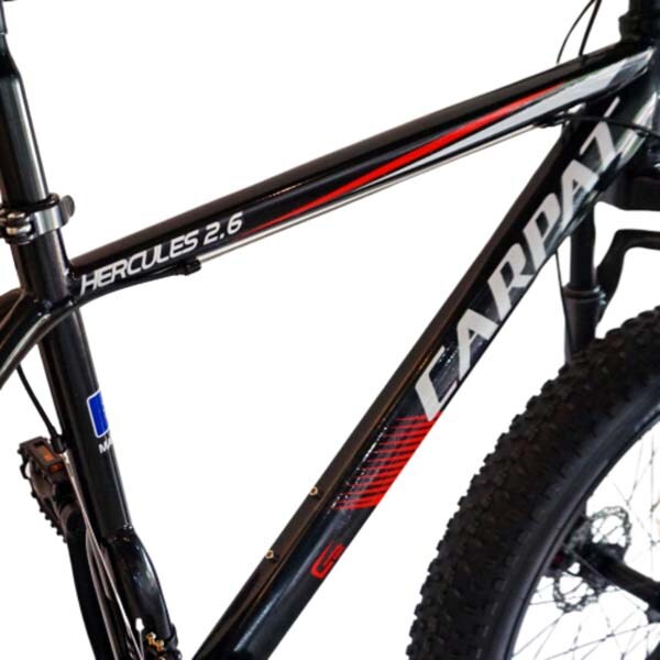 Bicicleta FAT BIKE CARPAT Hercules C2619B, 26", cadru otel, negru-rosu