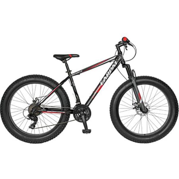 Bicicleta FAT BIKE CARPAT Hercules C2619B, 26", cadru otel, negru-rosu
