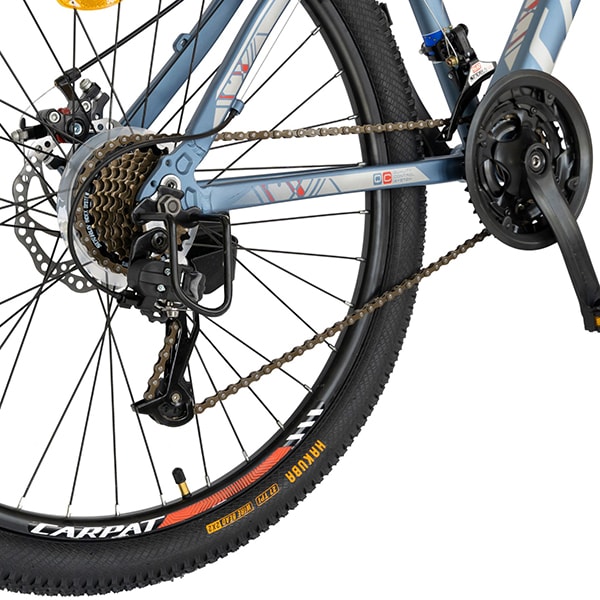 Bicicleta MTB CARPAT C2699A, roata 26", 21 viteze, schimbator Shimano, frana disc mecanica, bleu-gri