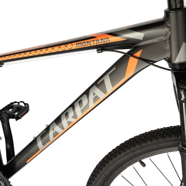 Bicicleta de munte CARPAT Montana C2999A, 29", cadru aluminiu, negru-portocaliu