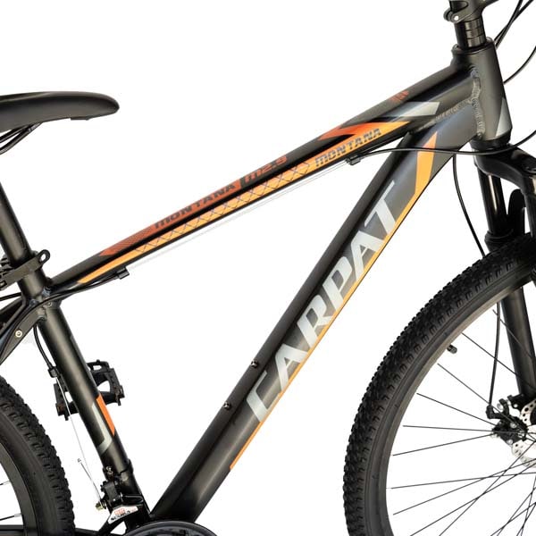 Bicicleta de munte CARPAT Montana C2999A, 29", cadru aluminiu, negru-portocaliu