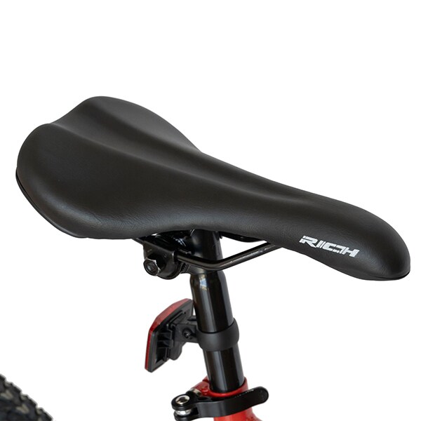 Bicicleta copii MTB RICH R2049ARN, roata 20", 6 viteze, frana V-brake, rosu-negru