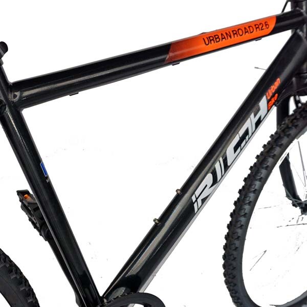 Bicicleta de munte RICH 2673, 26", cadru otel, negru-portocaliu