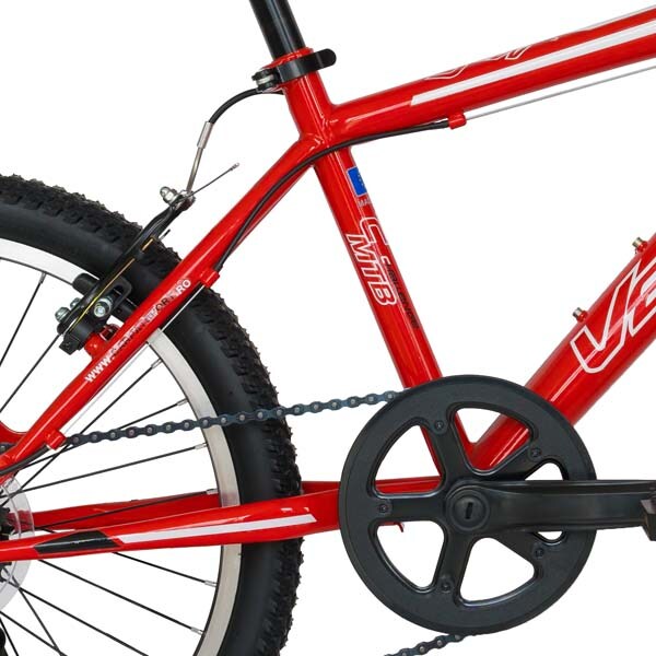 Bicicleta MTB VELORS 2010A, 20", otel, rosu-alb