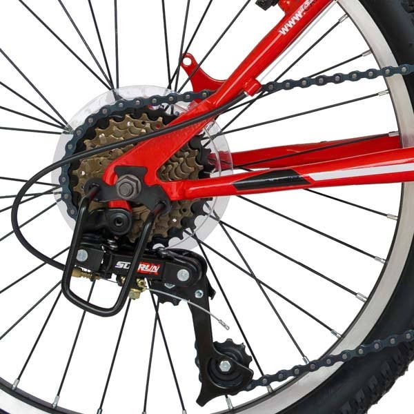 Bicicleta MTB VELORS 2010A, 20", otel, rosu-alb