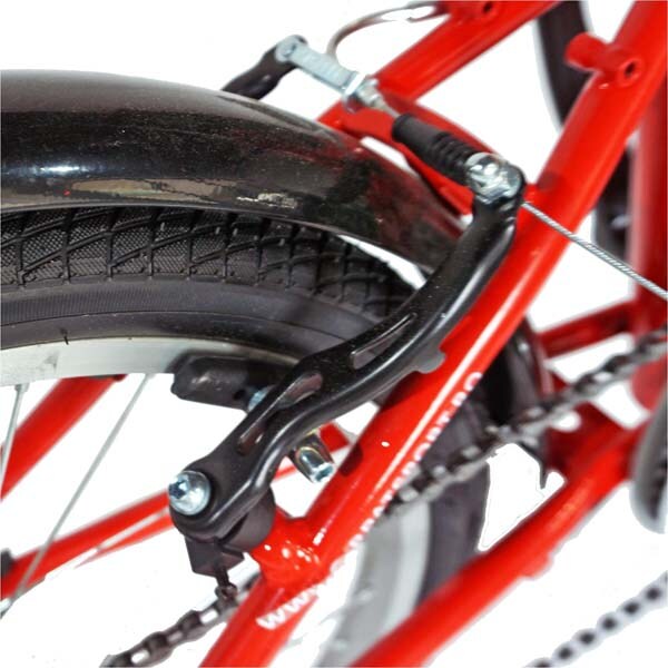 Bicicleta pliabila VELORS Advantage V2054B, 20", cadru otel, rosu-alb 