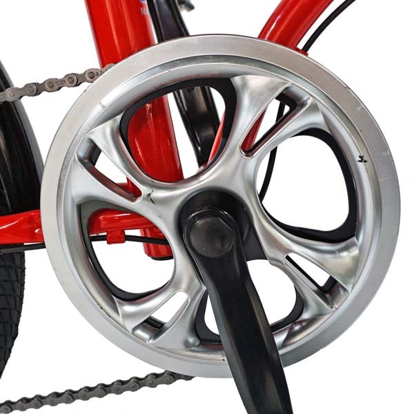 Bicicleta pliabila VELORS Advantage V2054B, 20", cadru otel, rosu-alb 